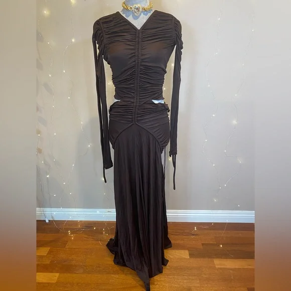 $1,690 Proenza Schouler Cinched Cutout Maxi Dress - Picture 6 of 8